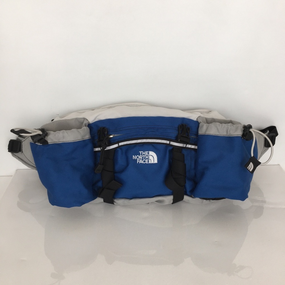 The North Face Large Waist Bag Fanny Pack Belt Bag Bottle Holders Blue Gray